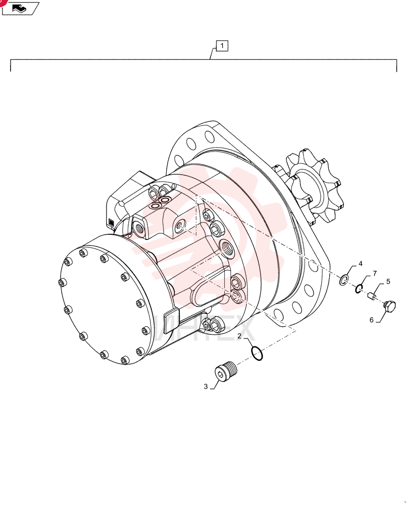 HYDRAULIC MOTOR,Drive, 470 CC 84565752