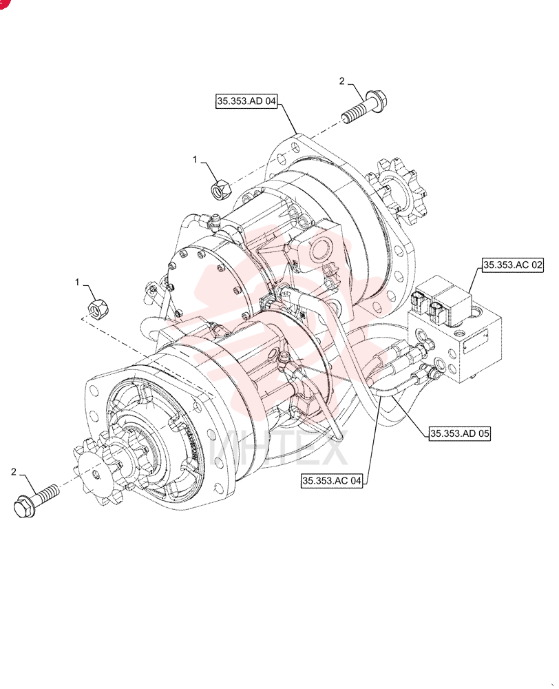 NUT,M16 x 2, Cl 10 86512555 (2)