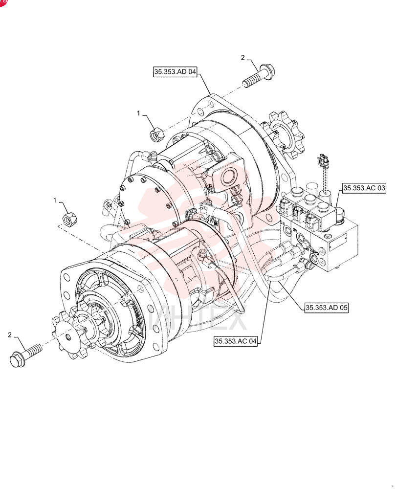 NUT,M16 x 2, Cl 10 86512555 (3)