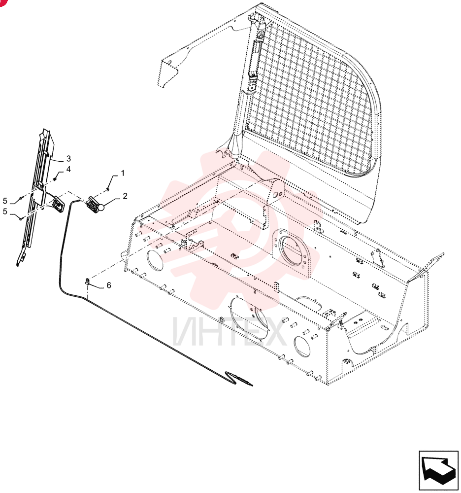 FLANGE NUT,Hex, M6 x 1, Cl 8