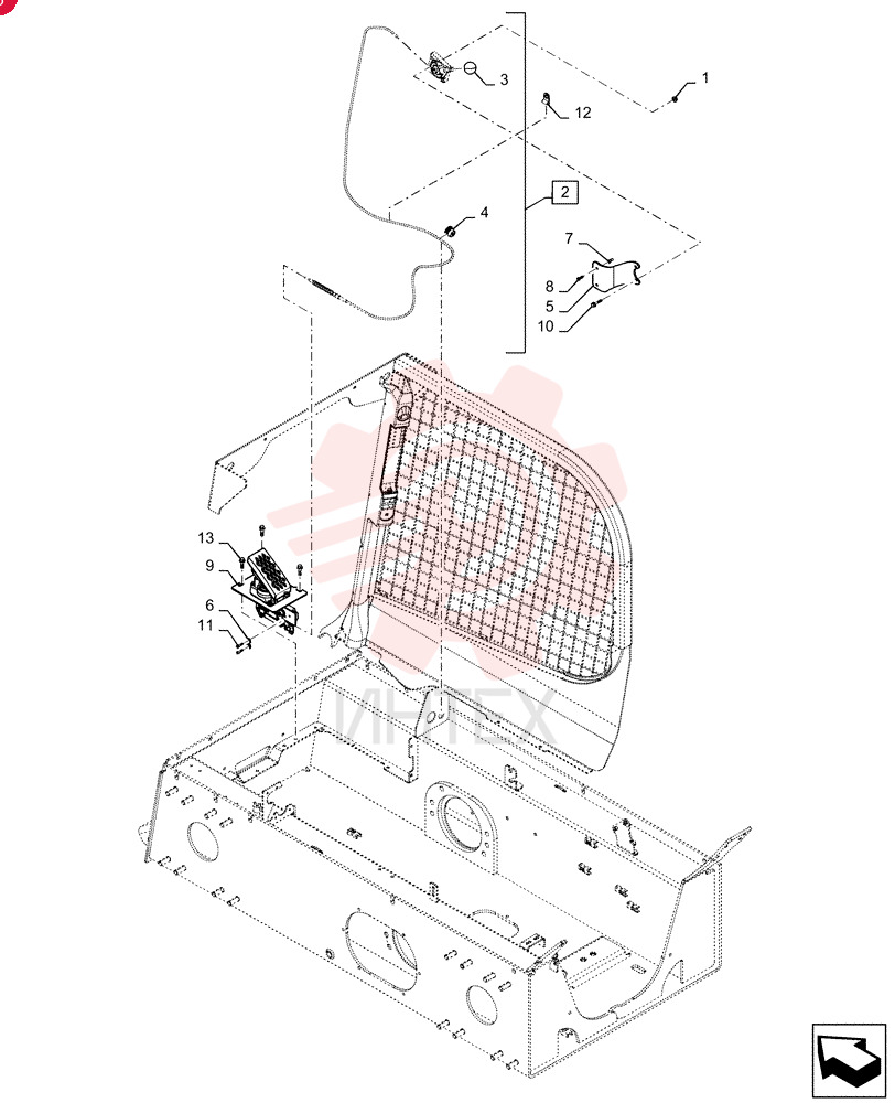 FLANGE NUT,Hex, M6 x 1, Cl 8 9804276 (3)