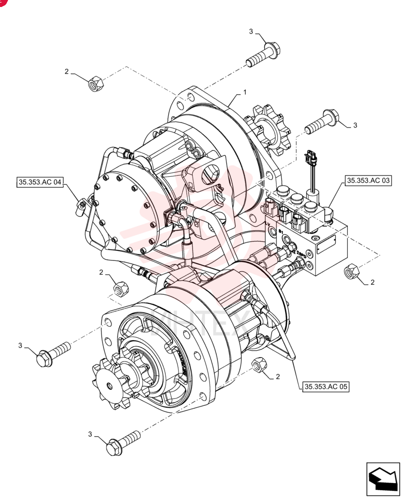 HYDRAULIC MOTOR,Drive, 470 CC 84565752 (3)
