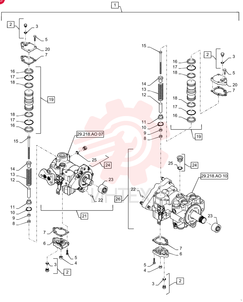 HYDROSTATIC PUMP,46 CC 84322471 (6)