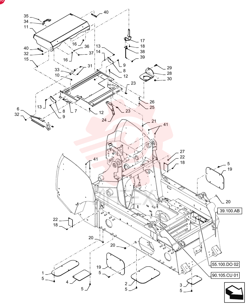 PLATE,524.6mm L x 174.6mm W x 6.35mm Thk 47717894 (2)