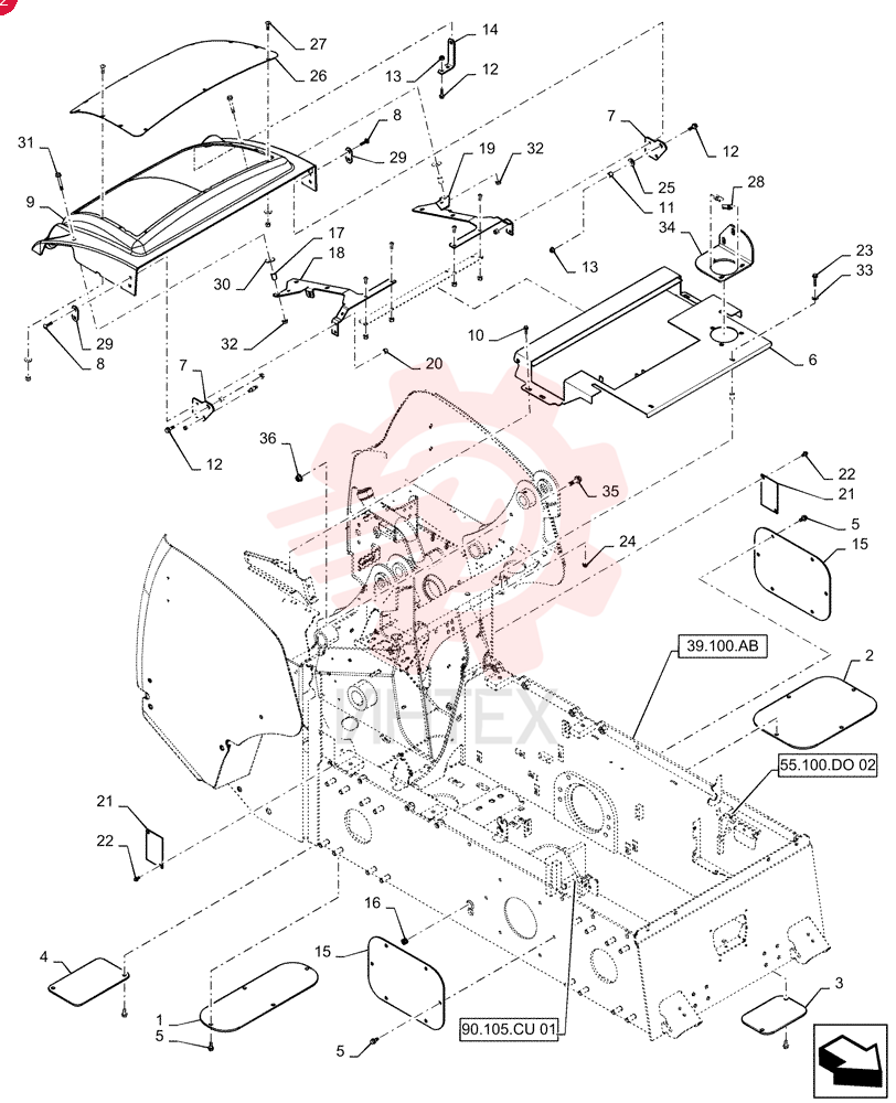 PLATE,524.6mm L x 174.6mm W x 6.35mm Thk 47717894 (1)