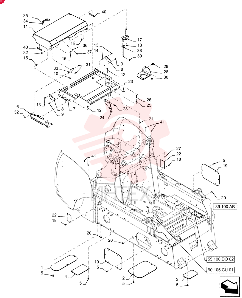 PLATE,524.6mm L x 174.6mm W x 6.35mm Thk 47717894 (2)