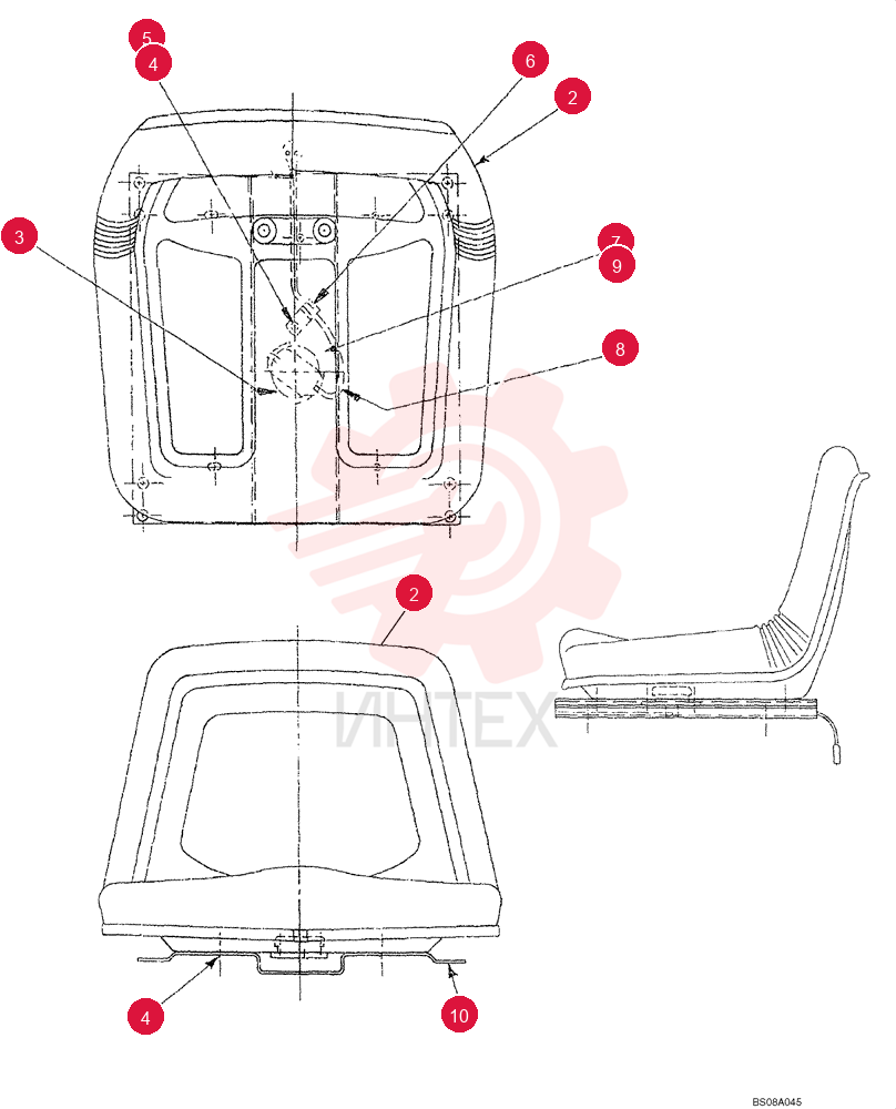 Seat Assy; Incl 2 - 10