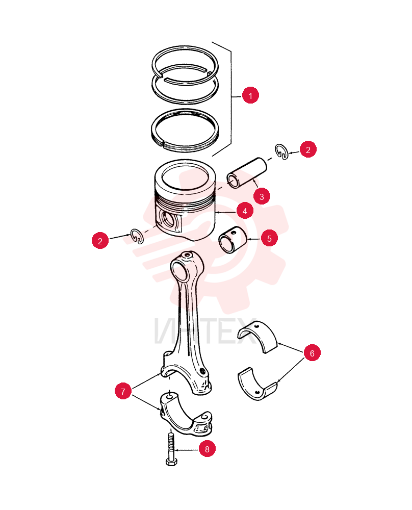 PISTON RINGS KIT 508045