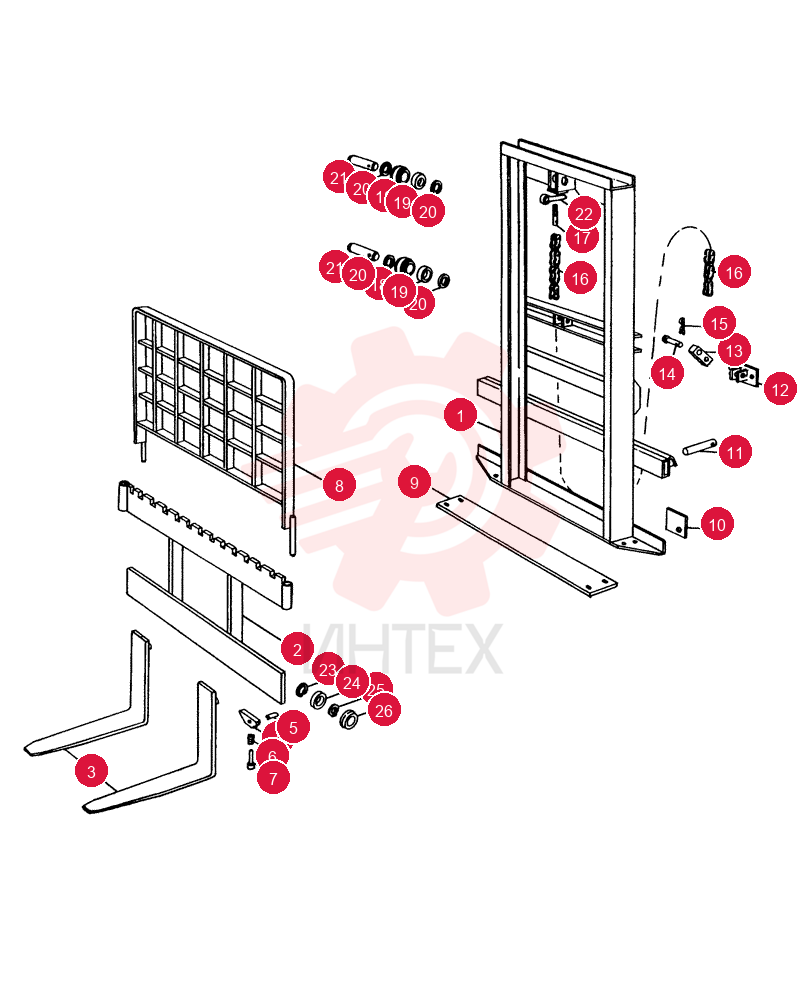 Bundle, High Lift Pallet Fork, Order thru Sales Department