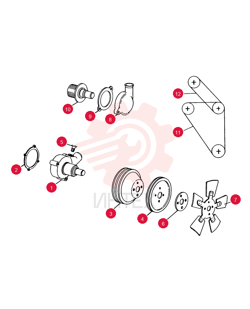 WATER PUMP FOR501860