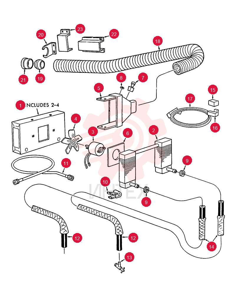 Kit, Heater, Includes: Ref. 1 thru 23