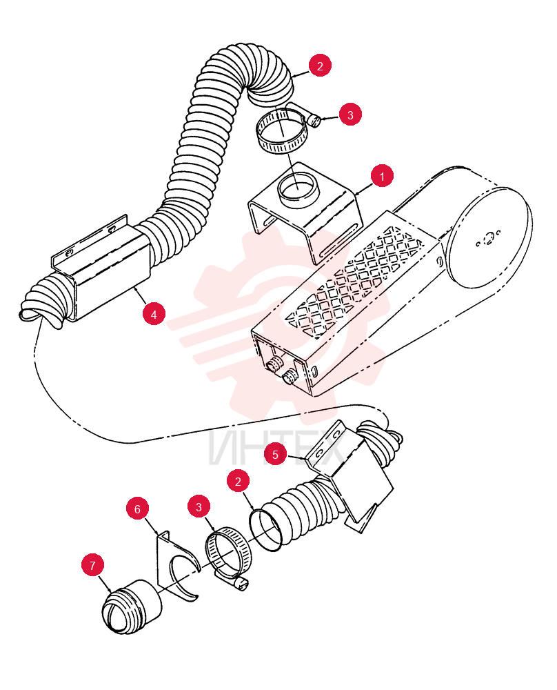 Kit, Cab Heater Defroster Ducting 9843221