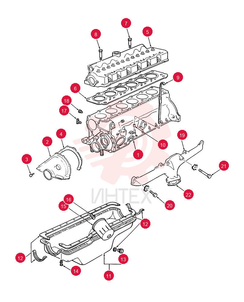 Block, Short, W/All Internal Parts
