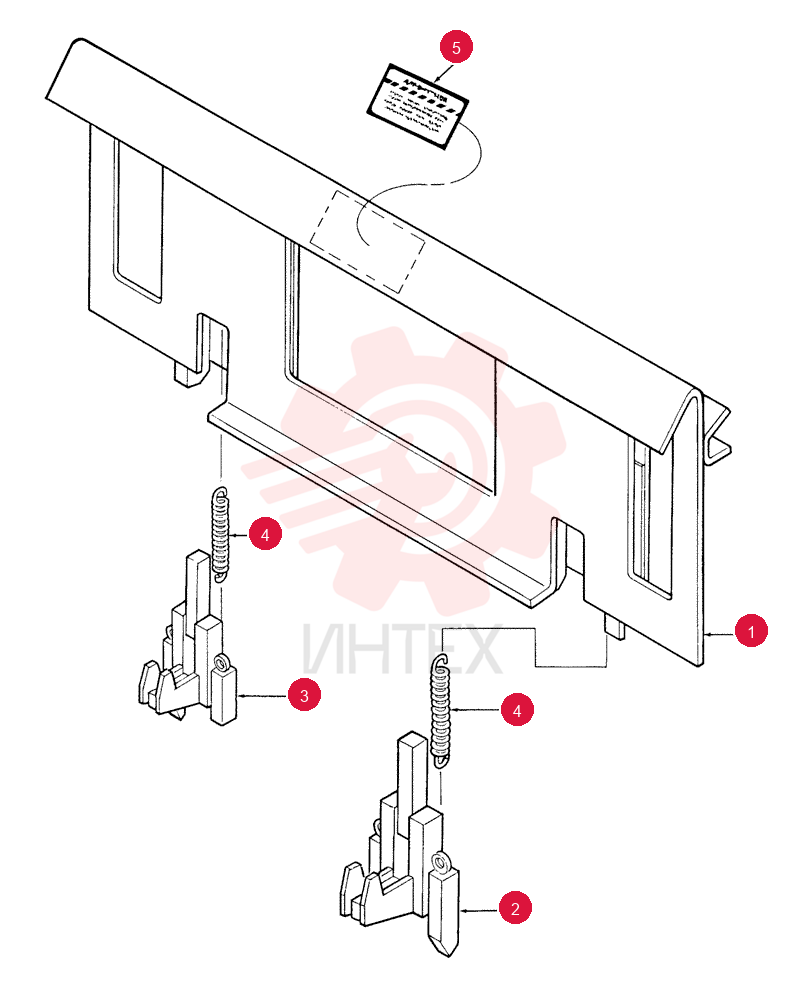 Kit, Attachment Mounting, Includes: Ref. 1 thru 5