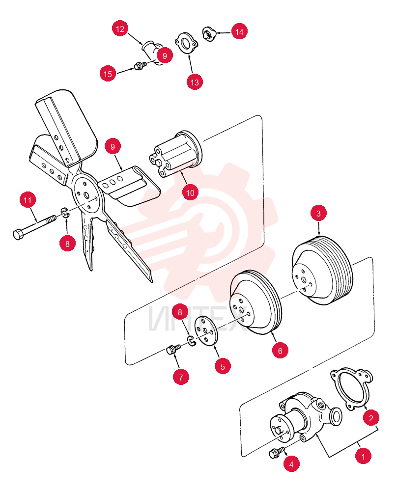 WATER PUMP FOR501860