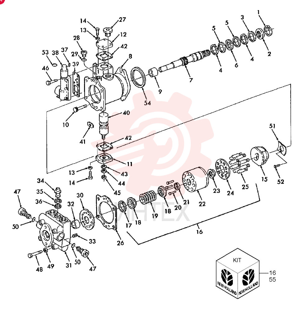 HYDRAULIC PUMP,40.6 CC 86607579
