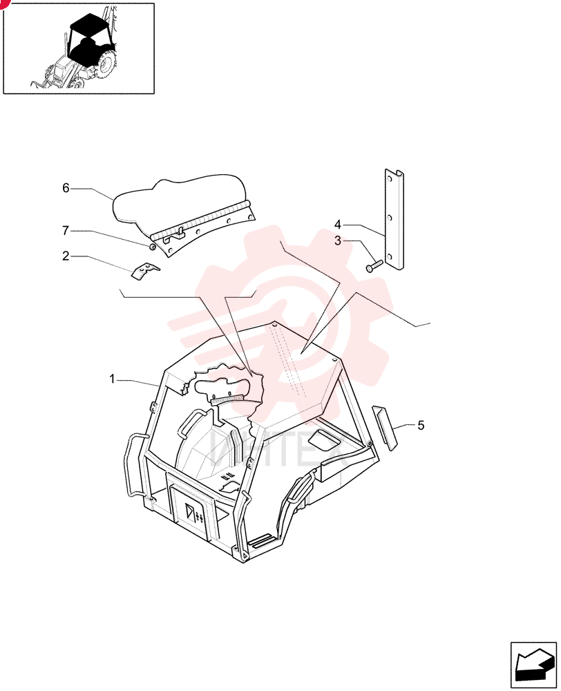CAB FRAME 85826047