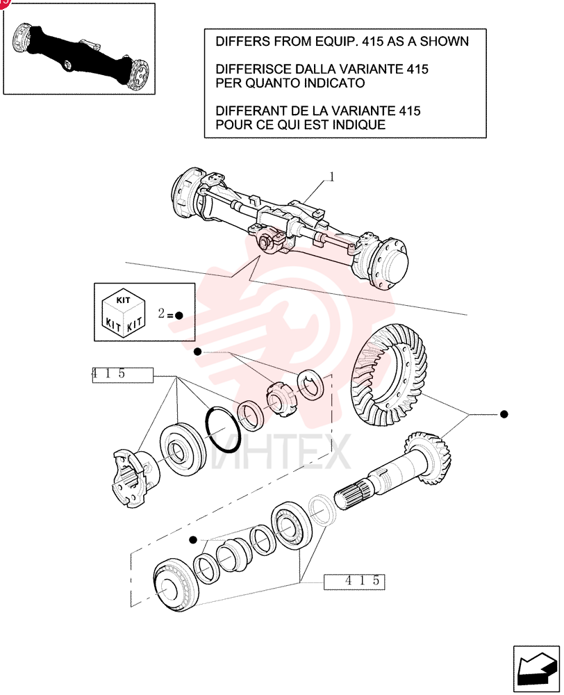 4WD AXLE ASSY