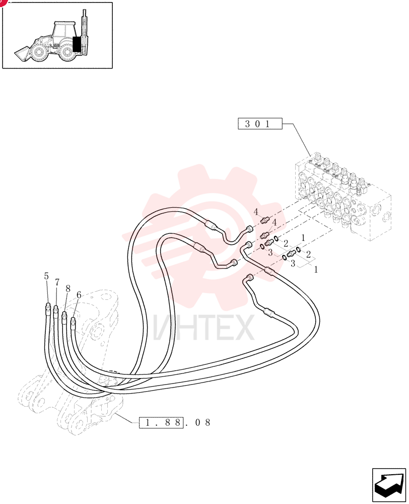 HYD CONNECTOR,1-3/16"-12 ORS x 1-1/16"-12 SAE O-Ring