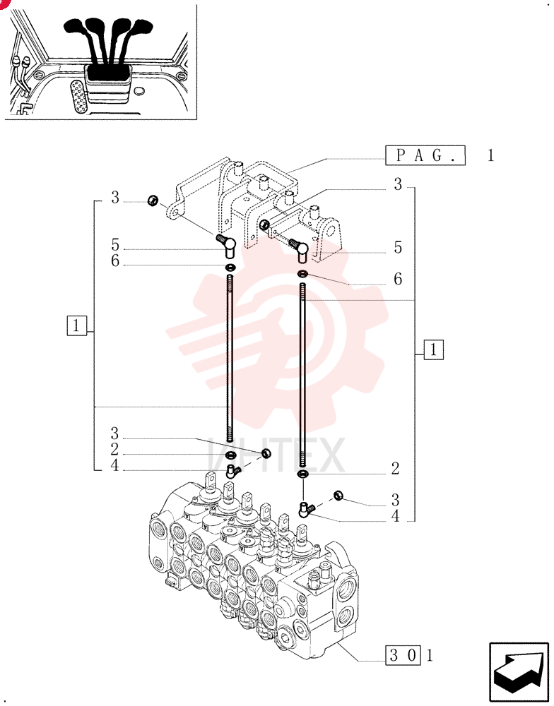TIE-ROD,M8 x 156.5mm L