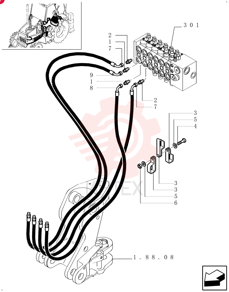 HYD CONNECTOR,1-3/16"-12 ORS x 1-1/16"-12 SAE O-Ring