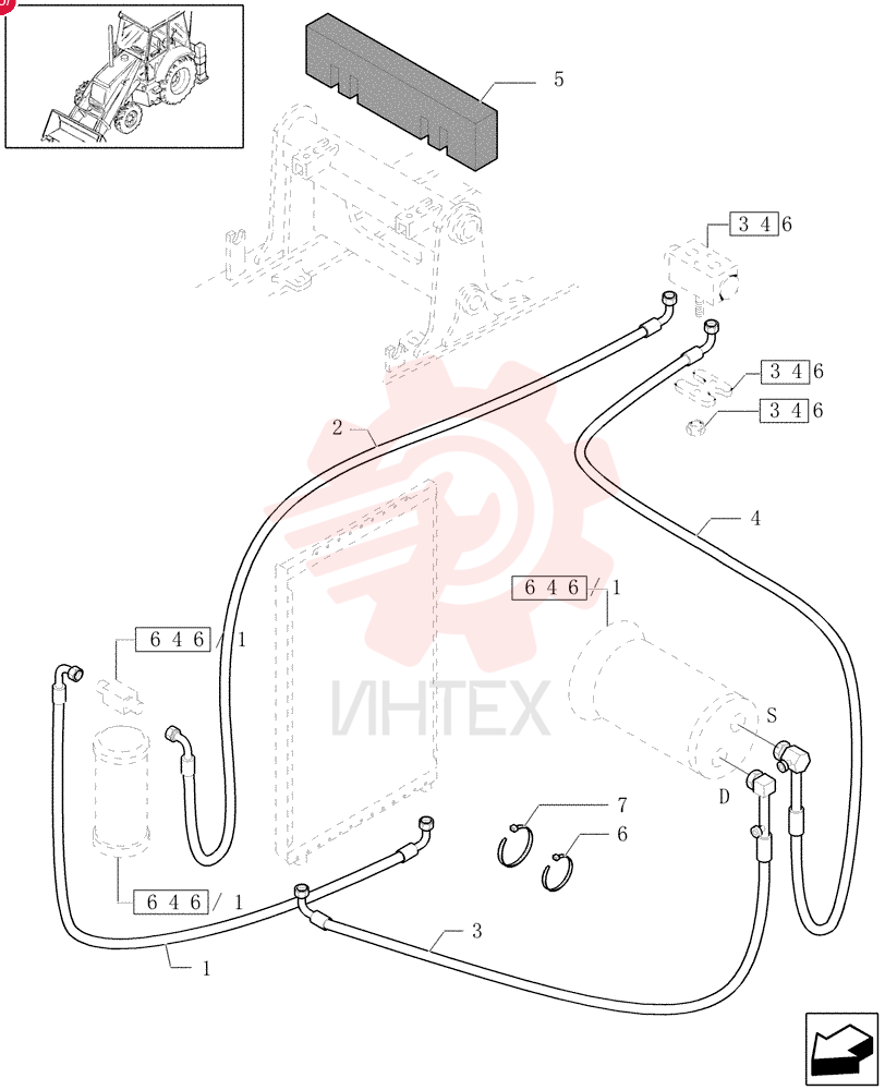 FLEXIBLE HOSE,805mm L
