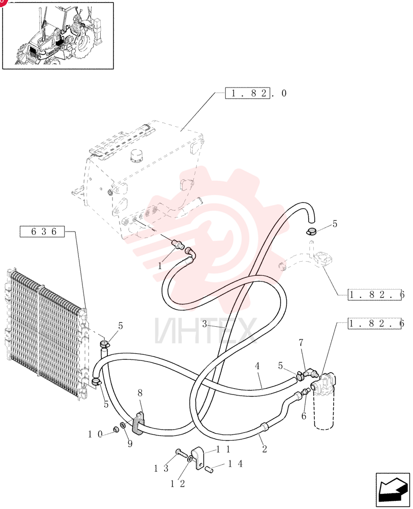 HYD CONNECTOR,1-11/16-12 ORFS x 1-5/16-12 ORB 85802801 (4)