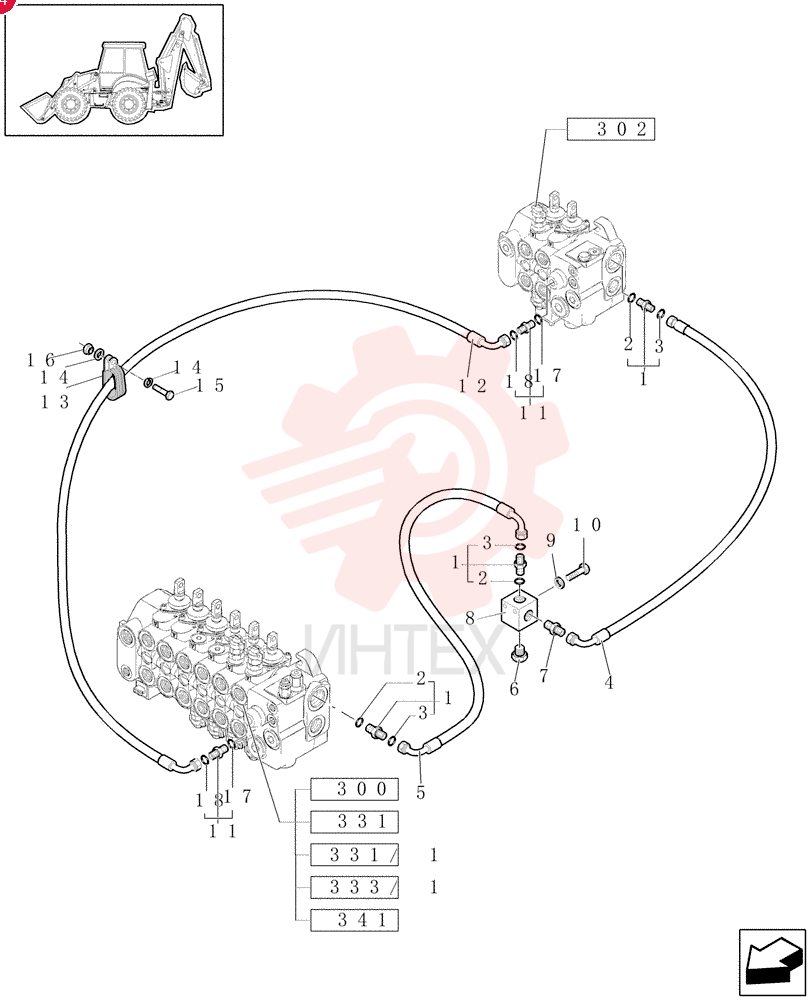HYD CONNECTOR,1 7/16"-12 ORFS x 1 5/16"-12 ORB
