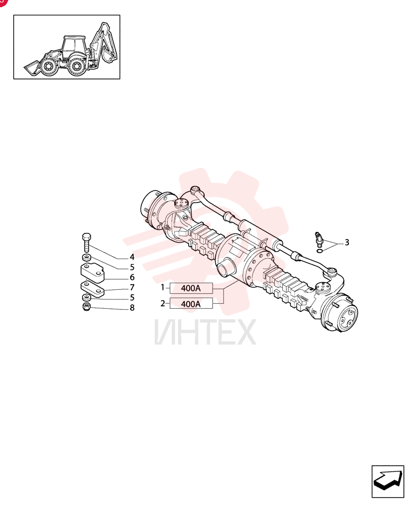 REAR AXLE 85824415