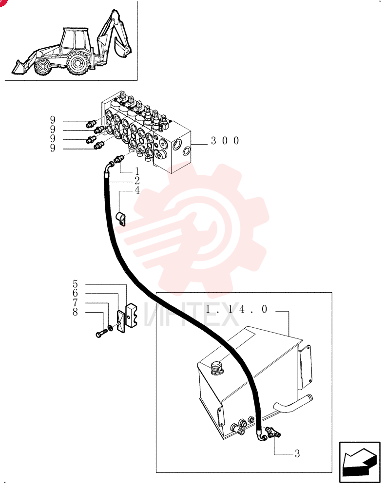 FITTING,9/16"-18 ORFS x 9/16"-18 ORB
