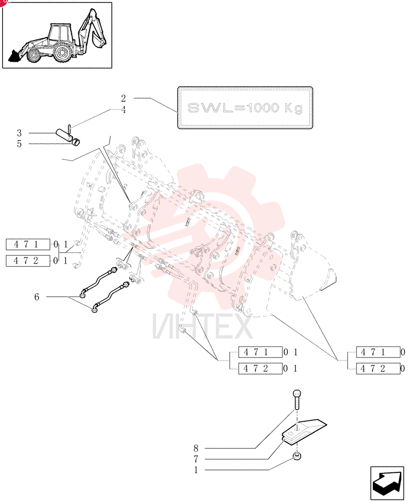 NUT,5/8"-11, G8 85801470 (2)