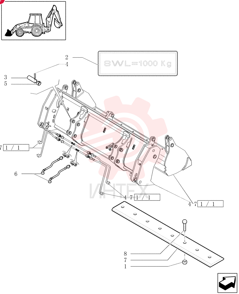 NUT,5/8"-11, G8 85801470 (1)