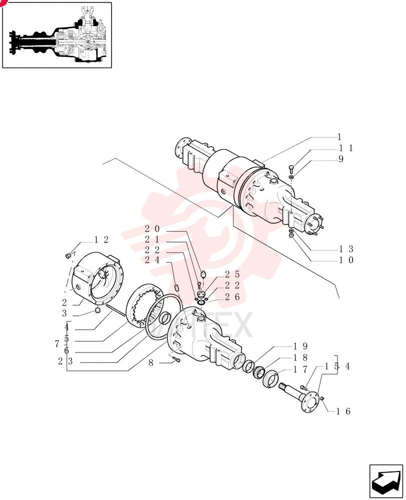 REAR AXLE 85825119