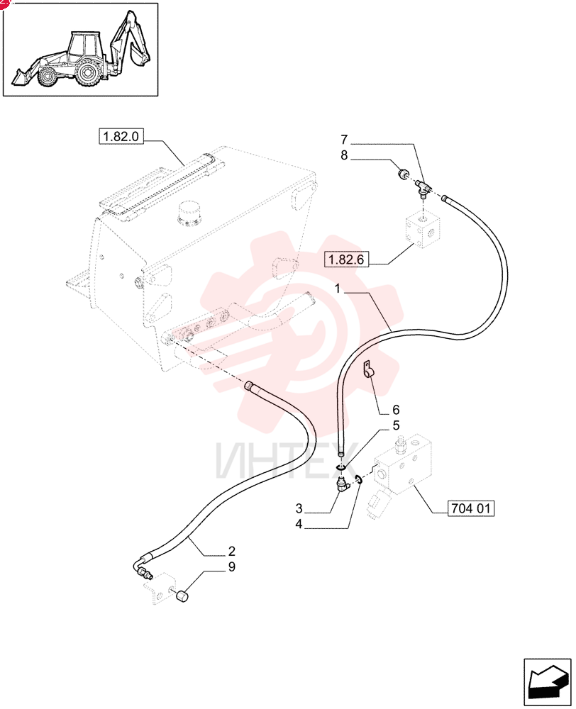 FLEXIBLE HOSE,1050mm lg