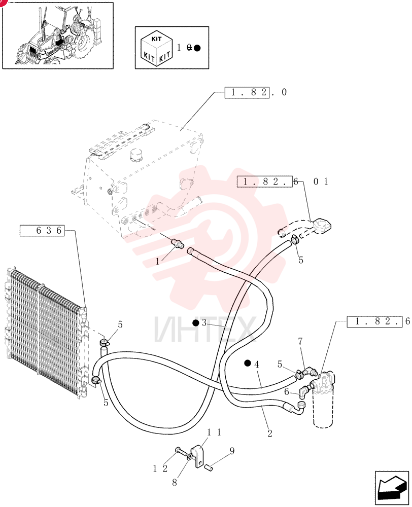 HYD CONNECTOR,1-11/16-12 ORFS x 1-5/16-12 ORB 85802801 (1)
