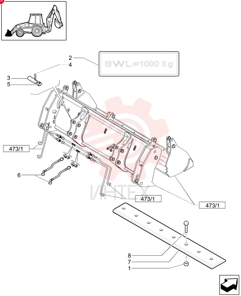 NUT,5/8"-11, G8 85801470 (2)