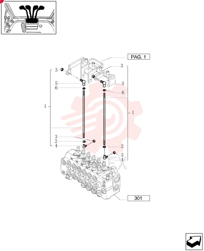 TIE-ROD,M8 x 156.5mm L