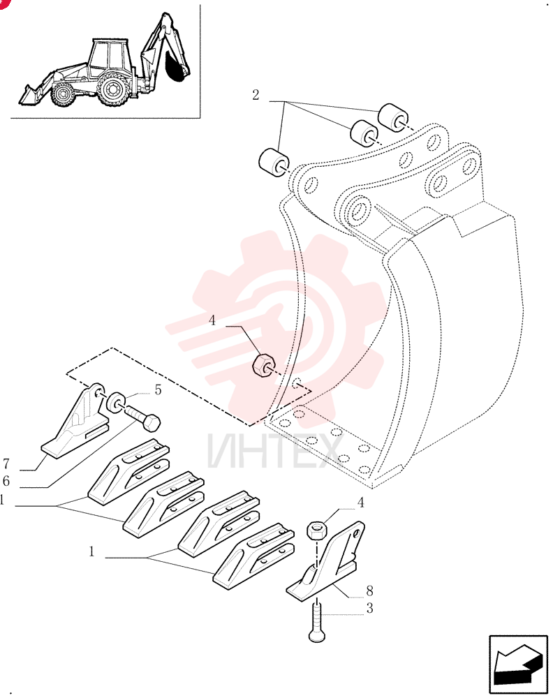 BUCKET TOOTH SHANK