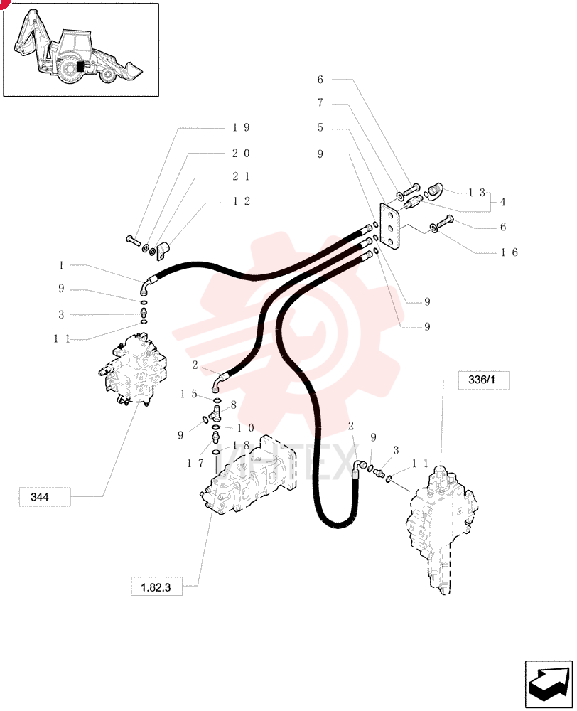 FLEXIBLE HOSE,6.3mm ID x 1250mm L