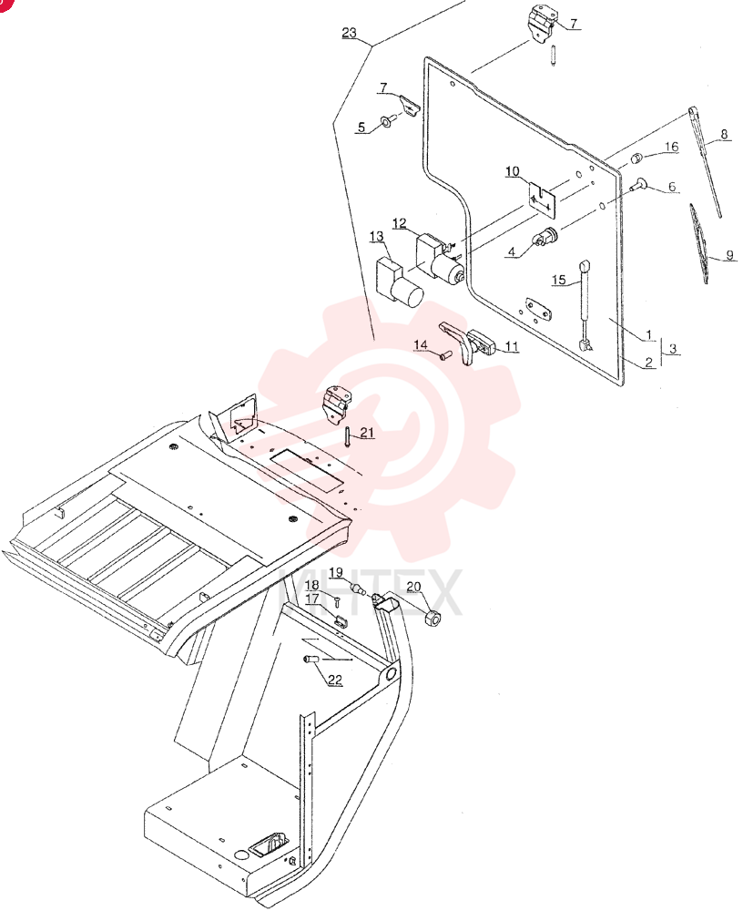 CAB GLASS ASSY 85812641 (1)
