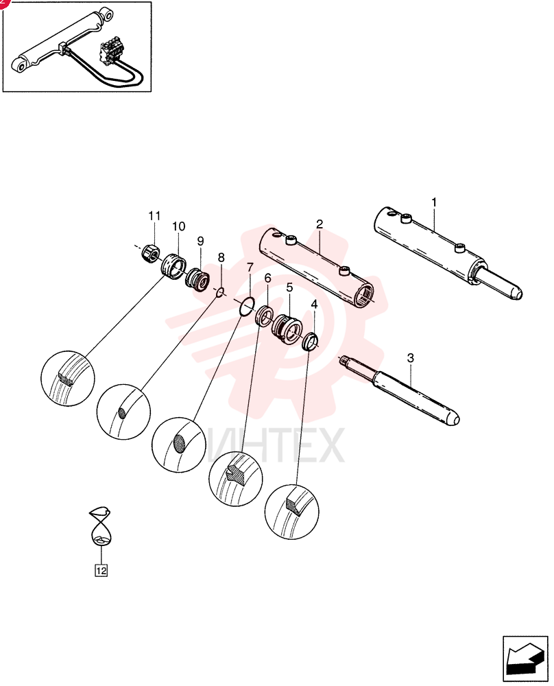 HYDRAULIC CYLINDER 85813013