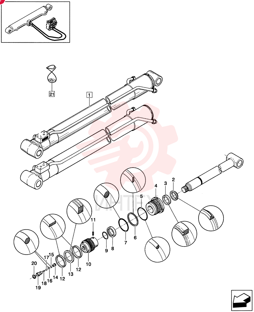 HYDRAULIC CYLINDER 85806254