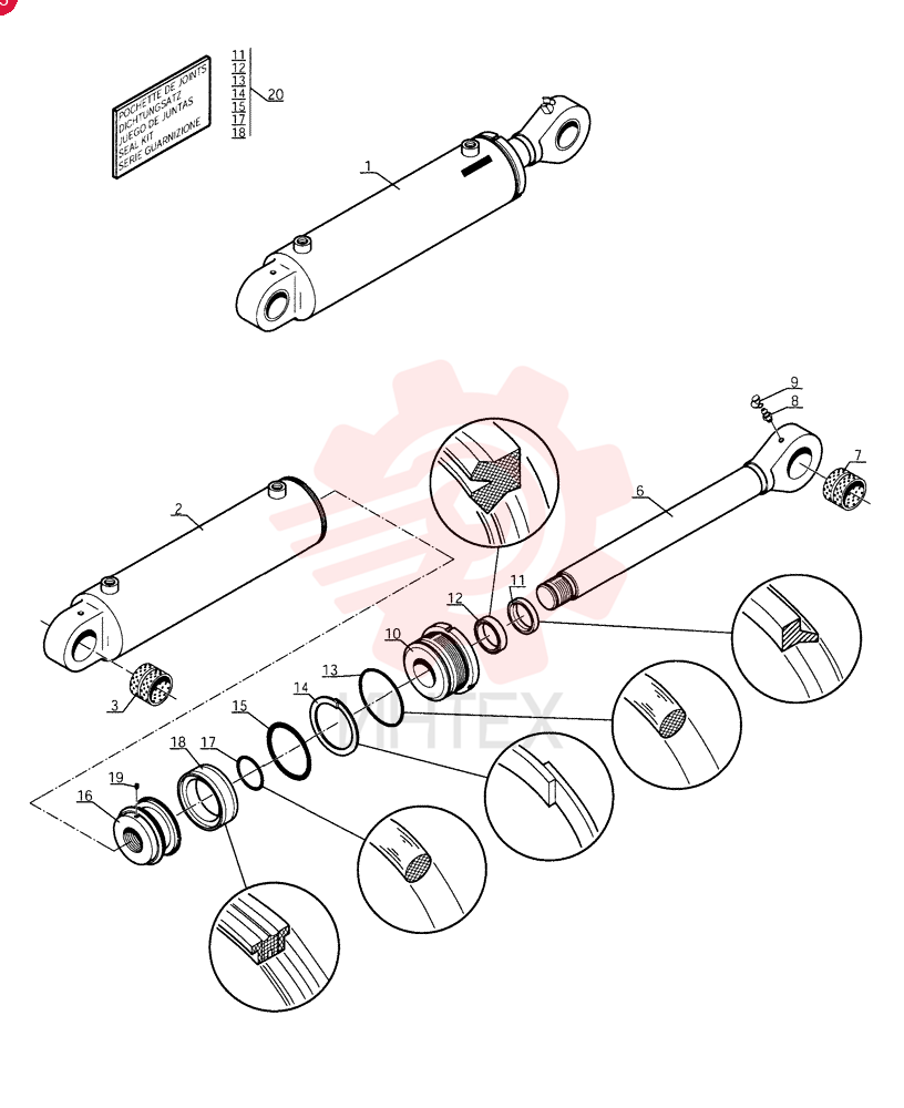 HYDRAULIC CYLINDER 85816553