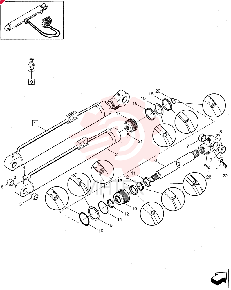 HYDRAULIC CYLINDER 85814297