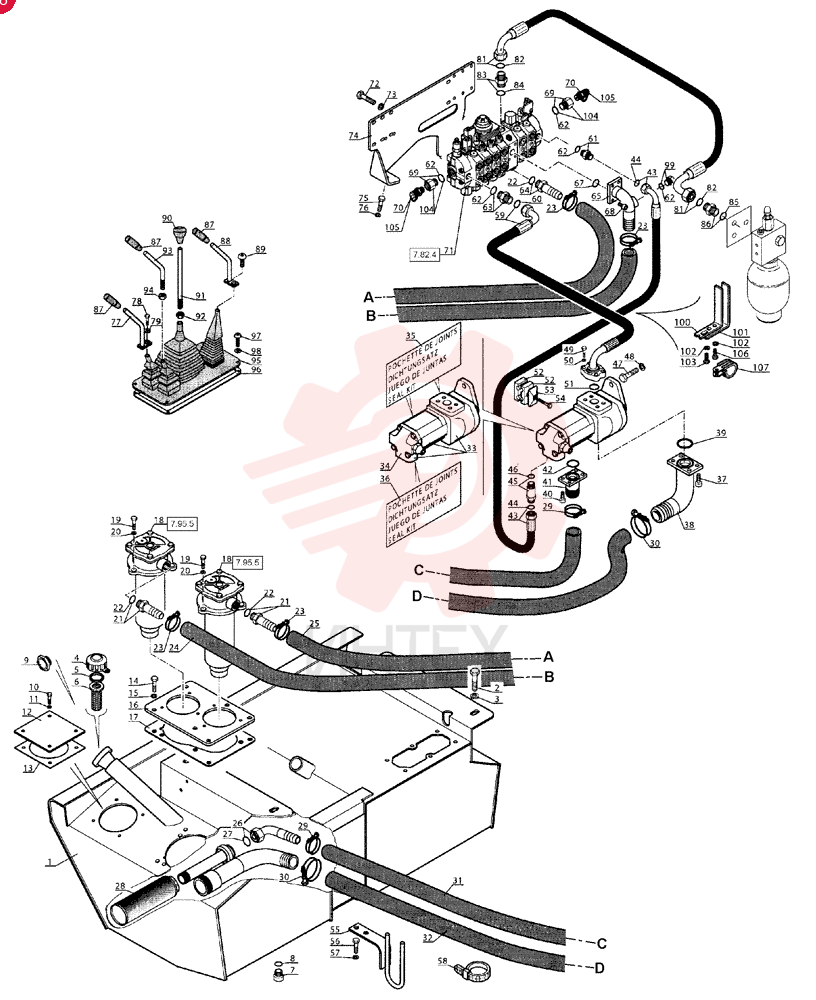 RESERVOIR, HYDRAULIC 85814451 (3)