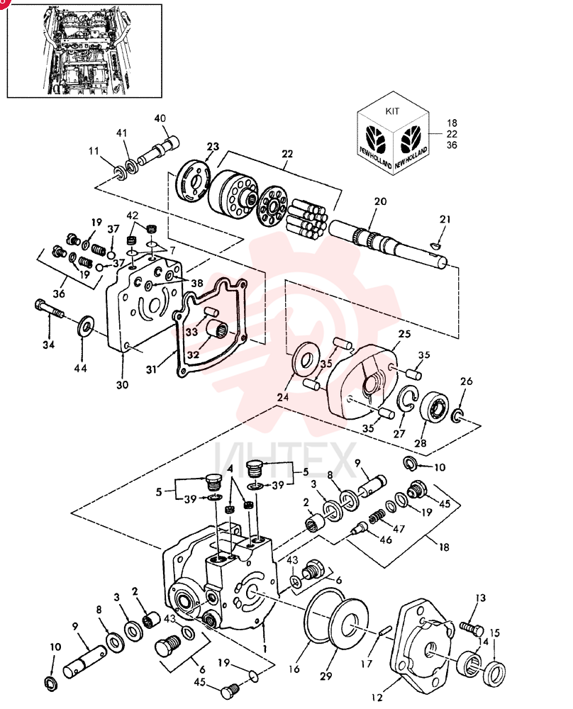 HYDRAULIC PUMP,14.96 CC