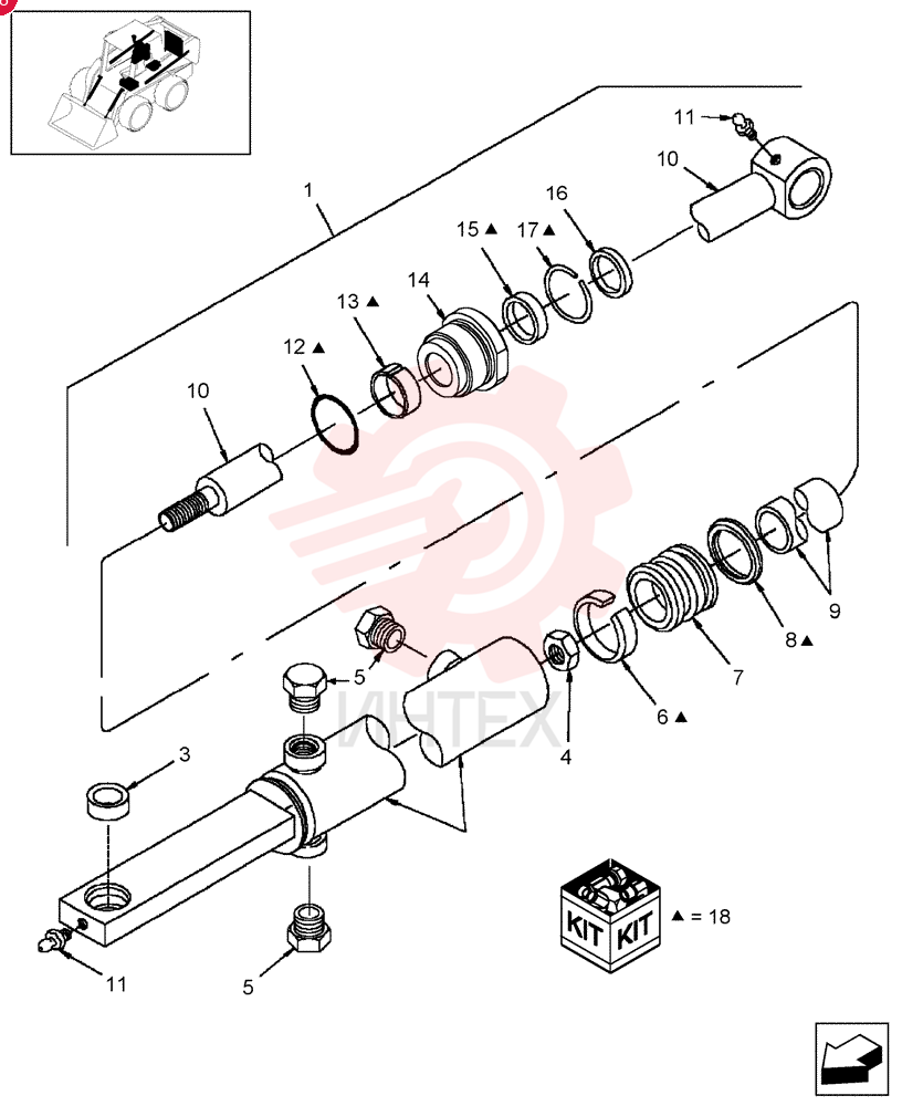 HYDRAULIC CYLINDER 86590821 (1)