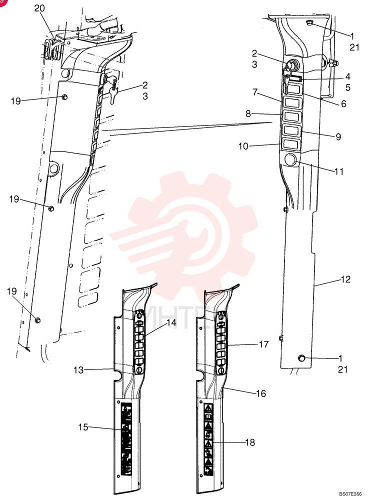 BOLT,M6 x 1 x 18.6mm OAL, Cl 8.8, Full Thd