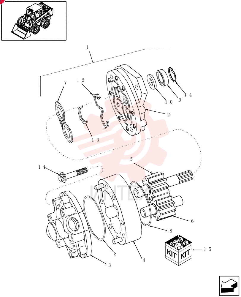 HYDRAULIC PUMP,16.7 CC