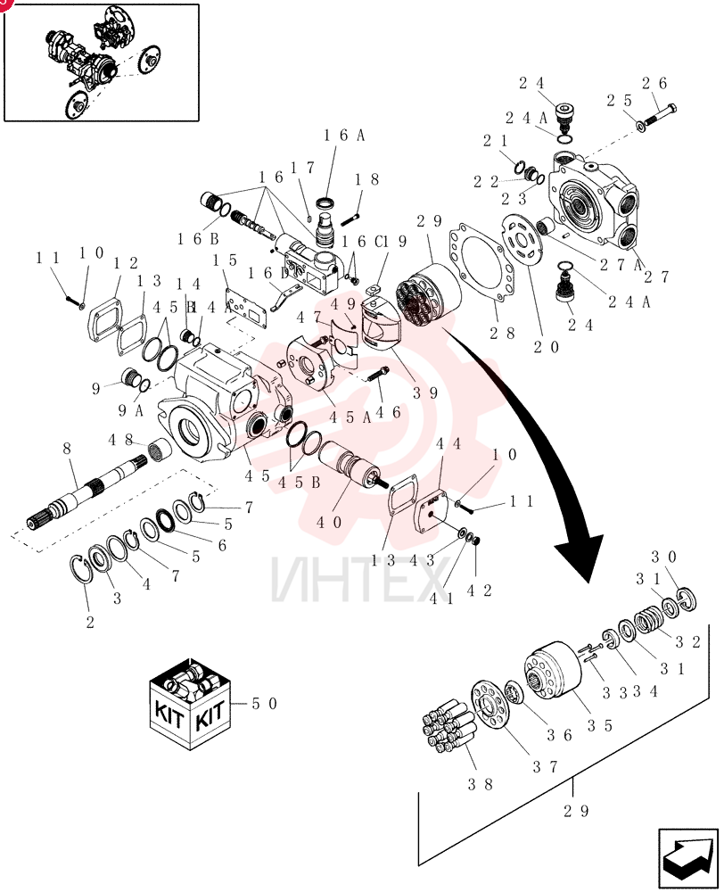HYDRAULIC PUMP,40.6 CC